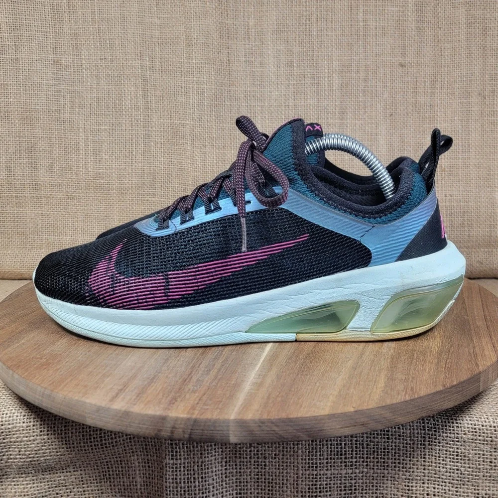 Nike Air Max Fly Running Shoes Black Teal Pink Women's Size 10 Athletic Sneakers